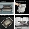 YLARMY 4PCS Stainless steel Food Storage Container with lids - Leakproof & Airtight for Kitchen,Meal Prep Lunch Box, Stackable Leftover Containers for Freezer Oven Safe 220ml/600ml/1500ml/2900ml view 4