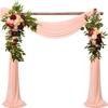 TIARTF Wedding Decor Welcome Sign Wedding Arch Flowers Swags Decorative Swags Artificial Flowers for Decoration Peony Flower Swag for Wedding Decor 2 Pcs (red) view 4