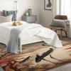 Japanese Rug 4x6 ft, Crane Area Rug, Cherry Blossom Rugs for Living Room Bedroom, Oriental Carpet, Kids Room Decor for Boys Girls, Washable Non Slip Soft Low Pile Indoor Area Rugs view 2