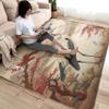 Japanese Rug 4x6 ft, Crane Area Rug, Cherry Blossom Rugs for Living Room Bedroom, Oriental Carpet, Kids Room Decor for Boys Girls, Washable Non Slip Soft Low Pile Indoor Area Rugs view 4