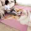 Corgi Rug 4x6 ft, Kawaii Dog Area Rug, Puppy Rugs for Living Room Bedroom, Dog Lover Carpet, Kids Room Decor for Boys Girls, Washable Non Slip Soft Low Pile Indoor Area Rugs view 4