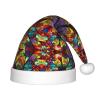 EniLsa Flower Stained Glass Print,Christmas Santa Hats For Children 14.2x11 Inch Christmas Santa Hats Party Supplies view 1