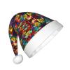 EniLsa Flower Stained Glass Print,Christmas Santa Hats For Children 14.2x11 Inch Christmas Santa Hats Party Supplies view 2