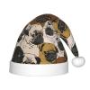 EniLsa Imagen De Pug Print,Christmas Santa Hats For Children 14.2x11 Inch Christmas Santa Hats Party Supplies view 1