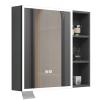 DELURA LED Lighted Bathroom Medicine Cabinet, Defogger, Dimmable, Easy to Install, Wall Mounted Mirror Cabinet (Color : Gray, Size : 60x13x68cm/24x5x26.8in) view 1