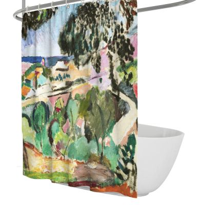 UERWOWELL Pastoral and Rural Shower Curtains Sets Henri Matisse Shower Curtain for Bathroom Abstract Shower Room Partition Curtain with Hooks 72x78 inch