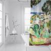 UERWOWELL Pastoral and Rural Shower Curtains Sets Henri Matisse Shower Curtain for Bathroom Abstract Shower Room Partition Curtain with Hooks 72x78 inch view 3
