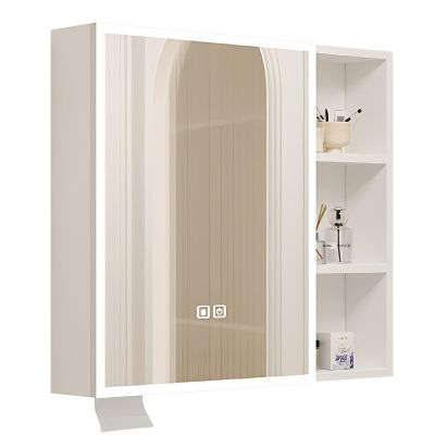 DELURA LED Lighted Bathroom Medicine Cabinet, Defogger, Dimmable, Easy to Install, Wall Mounted Mirror Cabinet (Color : White, Size : 50x13x68cm/20x5x26.8in)