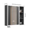 DELURA LED Lighted Bathroom Medicine Cabinet, Defogger, Dimmable, Easy to Install, Wall Mounted Mirror Cabinet (Color : White, Size : 50x13x68cm/20x5x26.8in) view 2