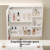 DELURA LED Lighted Bathroom Medicine Cabinet, Defogger, Dimmable, Easy to Install, Wall Mounted Mirror Cabinet (Color : White, Size : 50x13x68cm/20x5x26.8in) view 4