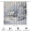 Dunmat 4 Pieces Rustic Winter Cabin Shower Curtain Set Abstract Woods Snow Lodge Retro Bathroom Decor Sets with Rugs Bathroom Accessories Set Bathroom Curtain Shower Set with 12 Hooks view 2