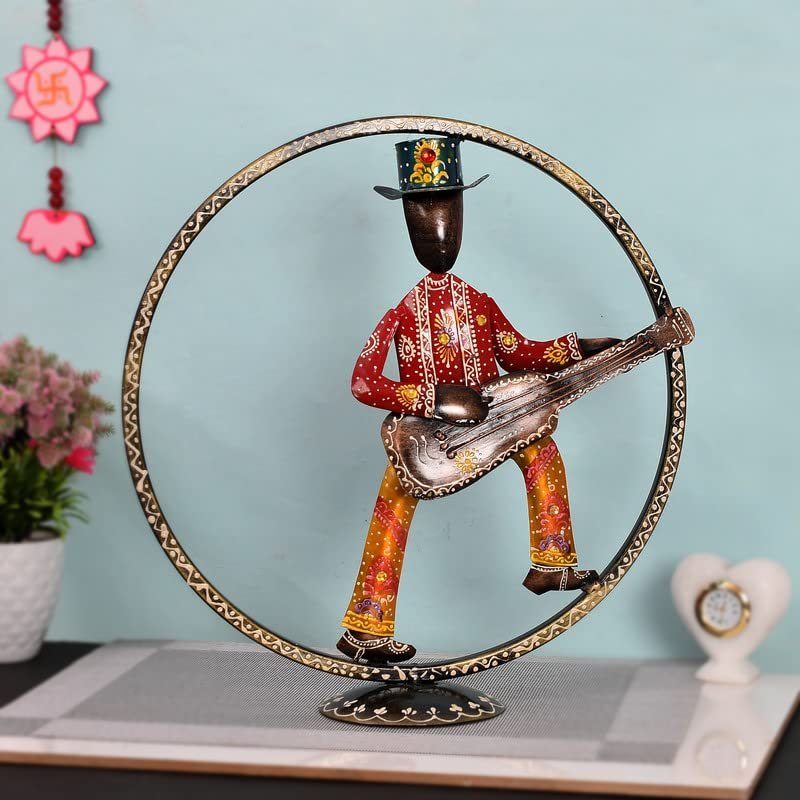 Handcrafted Metal Musician Showpeice for Home Dcor/Gifting/Table Dcor Lovable Designer Decorative Gift Item by OMSAICRAFT G2