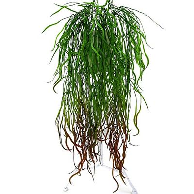 Ddewing Simulation Plant Wall Hanging Artificial Plants Wall Hanging Fake Flower Rattan Vine Simulation Hanging Orchid for Wedding Restaurant Air (Green)