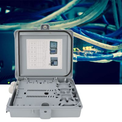 FTTH Fiber Optic Distribution Enclosure 12 Core Terminal Box, IP65, for Indoor and Outdoor Use