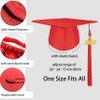 Grad HAGO Unisex Adult Graduation Cap with 2026 and 2025 Tassel Year Charm for High School & Bachelor Master Red view 2