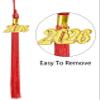 Grad HAGO Unisex Adult Graduation Cap with 2026 and 2025 Tassel Year Charm for High School & Bachelor Master Red view 3