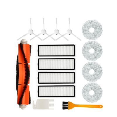 HOexs Compatible for Xiaomi Robot Vacuum X10+ / X10 Plus B101GL Spare Parts Accessories Main Side Brush Filter Dust Bag Mop Cloth (Color : Set B)
