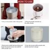 HEEPDD Coffee Dosing Ring, 58mm Aluminum Alloy Espresso Powder Receiver Container, Silver, Anti-Dust Press Cup view 3