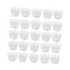 Abaodam 25pcs Lace Cupcake Wrappers Hollow Out Cake Paper Cups for Muffins Desserts Elegant White Baking Liners for Weddings Birthdays Showers Parties view 1