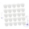 Abaodam 25pcs Lace Cupcake Wrappers Hollow Out Cake Paper Cups for Muffins Desserts Elegant White Baking Liners for Weddings Birthdays Showers Parties view 3