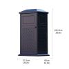 GLigeT Garbage Cans Outdoor Cast Aluminum Trash Can Durable Trash Can with Large Capacity Ashtray Outdoor Metal Trash Can with Decorative Grid Panel Outside Trash Bin view 2
