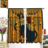 Ancient Egyptian Shower Curtain Egyptian Cat Paraoh Printed Egypt Art Vintage Pet Animal Thermal Insulated Room Darkening Curtains for Living Room Bedroom Drapes 2 Panels 63x63in, Style-1 view 3