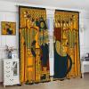Ancient Egyptian Shower Curtain Egyptian Cat Paraoh Printed Egypt Art Vintage Pet Animal Thermal Insulated Room Darkening Curtains for Living Room Bedroom Drapes 2 Panels 63x63in, Style-1 view 4