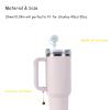 3pcs 10mm Flower Straw Topper for Stanley Straw Cover 40 oz 30 oz + 2pcs Letter Chain Charm for Stanley Tumblers with Handle for Stanley Cup Accessories Food Grade Silicone Straw Cap Tips Cover view 2