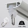 Room Divider Ceiling Track System Shower Curtain White Curtain Track System with Hook, Thin Single Window Rail for Bay Windows/Wall/Doorway, Waterproof Shower Room Divider Rods ( Color : Wall Mount , view 4