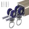 Curtain Rail Aluminum Ceiling Curtain Track, Ceiling/Wall Mount Curtain Rail System, Curtain Rail With Mute Rollers, Room Divider Curtain Rod, For Privacy Living Room, Bedroom, Office ( Color : Champa view 1