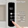 Electric Towel Warmer, Heated Towel Racks Wall Mounted with Top Shelf 95W, Towel Drying Rack with Built-in 1-9H Timer Temperature Adjustment, Plug in,Gray view 2