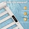 Electric Towel Warmer, Heated Towel Racks Wall Mounted with Top Shelf 95W, Towel Drying Rack with Built-in 1-9H Timer Temperature Adjustment, Plug in,Gray view 3