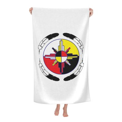 Byoblu Medicine Wheel Native Americans Beach Towel Absorbent Bathroom Towels Beach Towels Oversized Super 32x52 Inch