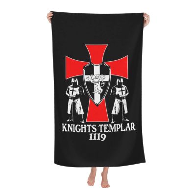 Byoblu Knights Templar 1119 Crusader Deus Beach Towel Absorbent Bathroom Towels Beach Towels Oversized Super 32x52 Inch
