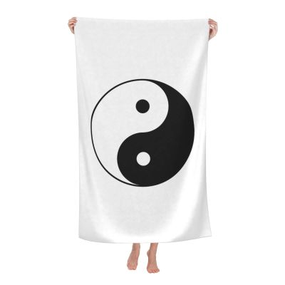 Byoblu Tai Chi Yin Yang Beach Towel Absorbent Bathroom Towels Beach Towels Oversized Super 32x52 Inch