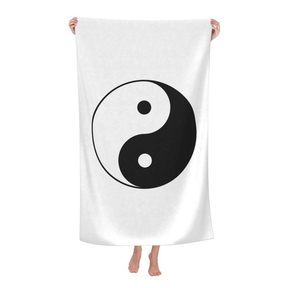 Byoblu Tai Chi Yin Yang Beach Towel Absorbent Bathroom Towels Beach Towels Oversized Super 32x52 Inch