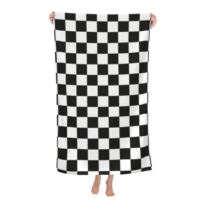 Byoblu Checkered Flag Beach Towel Absorbent Bathroom Towels Beach Towels Oversized Super 32x52 Inch