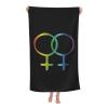 Byoblu Women Symbols Lesbian LGBT Pride Beach Towel Absorbent Bathroom Towels Beach Towels Oversized Super 32x52 Inch view 1