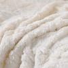 8 Pieces Recliner Chair Covers, Geometric Jacquard Plush Recliner Slipcovers, Couch Sofa Covers, Soft Fuzzy Fluffy Anti-Slip Furniture Protector for Kids Cats Dogs Elastic Bottom (Cream,3 Seat) view 2