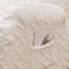 8 Pieces Recliner Chair Covers, Geometric Jacquard Plush Recliner Slipcovers, Couch Sofa Covers, Soft Fuzzy Fluffy Anti-Slip Furniture Protector for Kids Cats Dogs Elastic Bottom (Cream,3 Seat) view 4