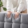1 Versatile Foldable Sofa Bed in 3 Lengths, Modern Sofa Sofa Sofa Velvet Pull-Out Bed, Adjustable Back and with USB Port and Ashtray and Swivel Phone Stand (Grey) view 4
