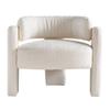 34.65" Wide Boucle Upholstery Accent Chair Beige view 1