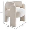 34.65" Wide Boucle Upholstery Accent Chair Beige view 2