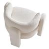 34.65" Wide Boucle Upholstery Accent Chair Beige view 3