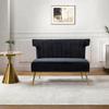 Aeneas Armless Loveseat Black view 1