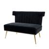 Aeneas Armless Loveseat Black view 2