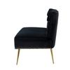 Aeneas Armless Loveseat Black view 3