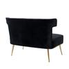 Aeneas Armless Loveseat Black view 4