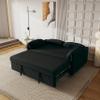 54 inch Velvet Sofa Sofa Bed Dual Purpose Living Room Retractable Bed Black Sofa view 2