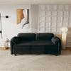54 inch Velvet Sofa Sofa Bed Dual Purpose Living Room Retractable Bed Black Sofa view 4